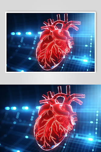 AI数字艺术医疗心脏图片