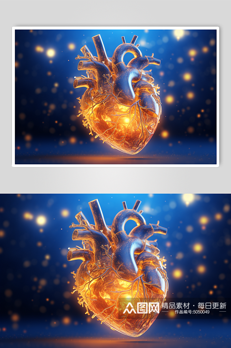 AI数字艺术医疗心脏图片素材