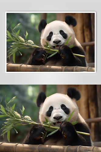 AI数字艺术野生动物国宝大熊猫摄影图片