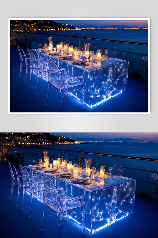 AI数字艺术海边西式婚礼活动现场摄影图片