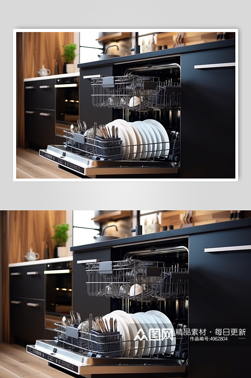 AI数字艺术清晰洗碗机家用电器摄影图片素材