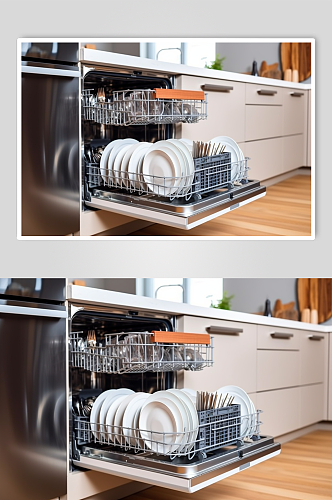 AI数字艺术简约洗碗机家用电器摄影图片