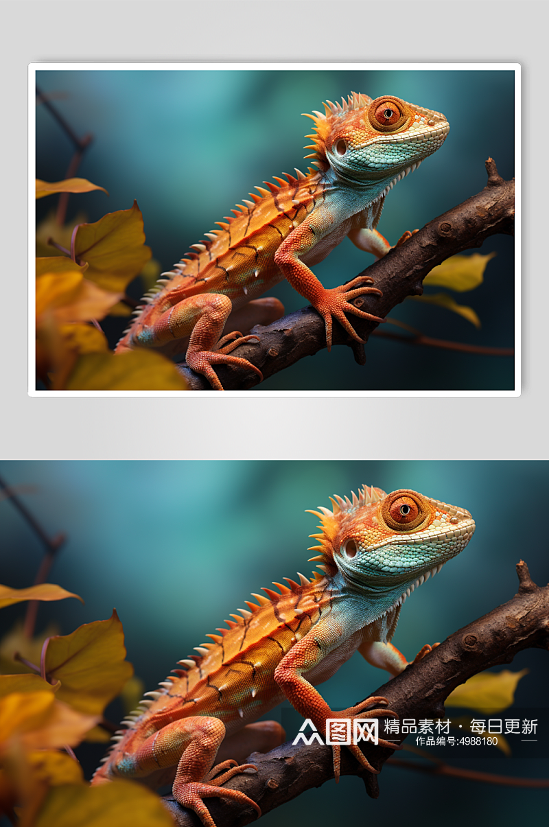 AI数字艺术高清蜥蜴野生动物摄影图片素材