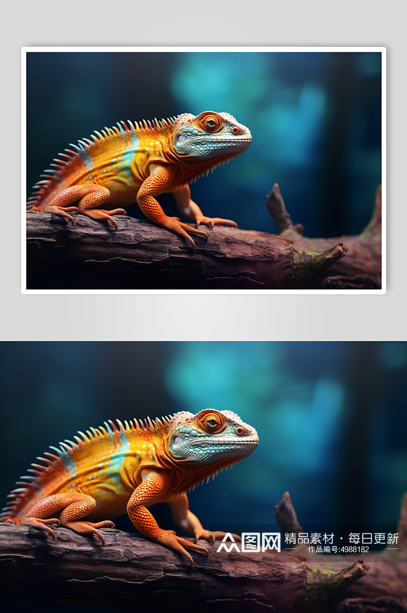 AI数字艺术高清蜥蜴野生动物摄影图片素材