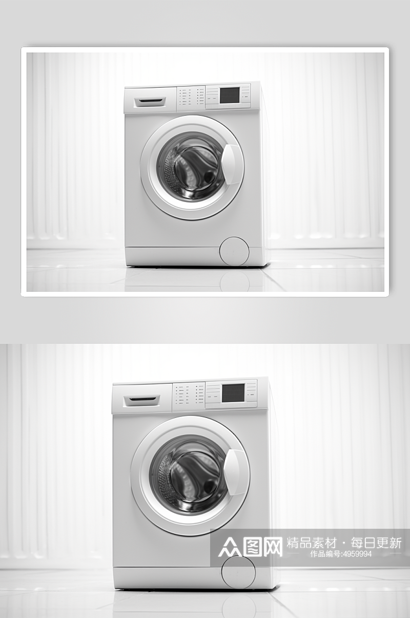 AI数字艺术高清洗衣机家用电器摄影图片素材