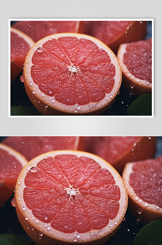 AI数字艺术西柚水果摄影图
