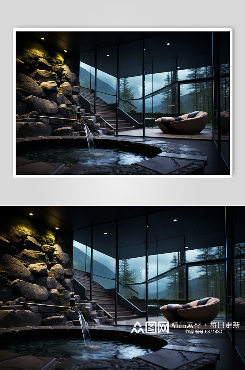 AI数字艺术洗浴中心摄影图素材