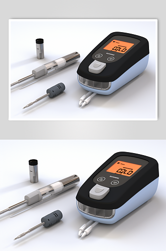 AI数字艺术血糖测量仪医疗仪器摄影图片