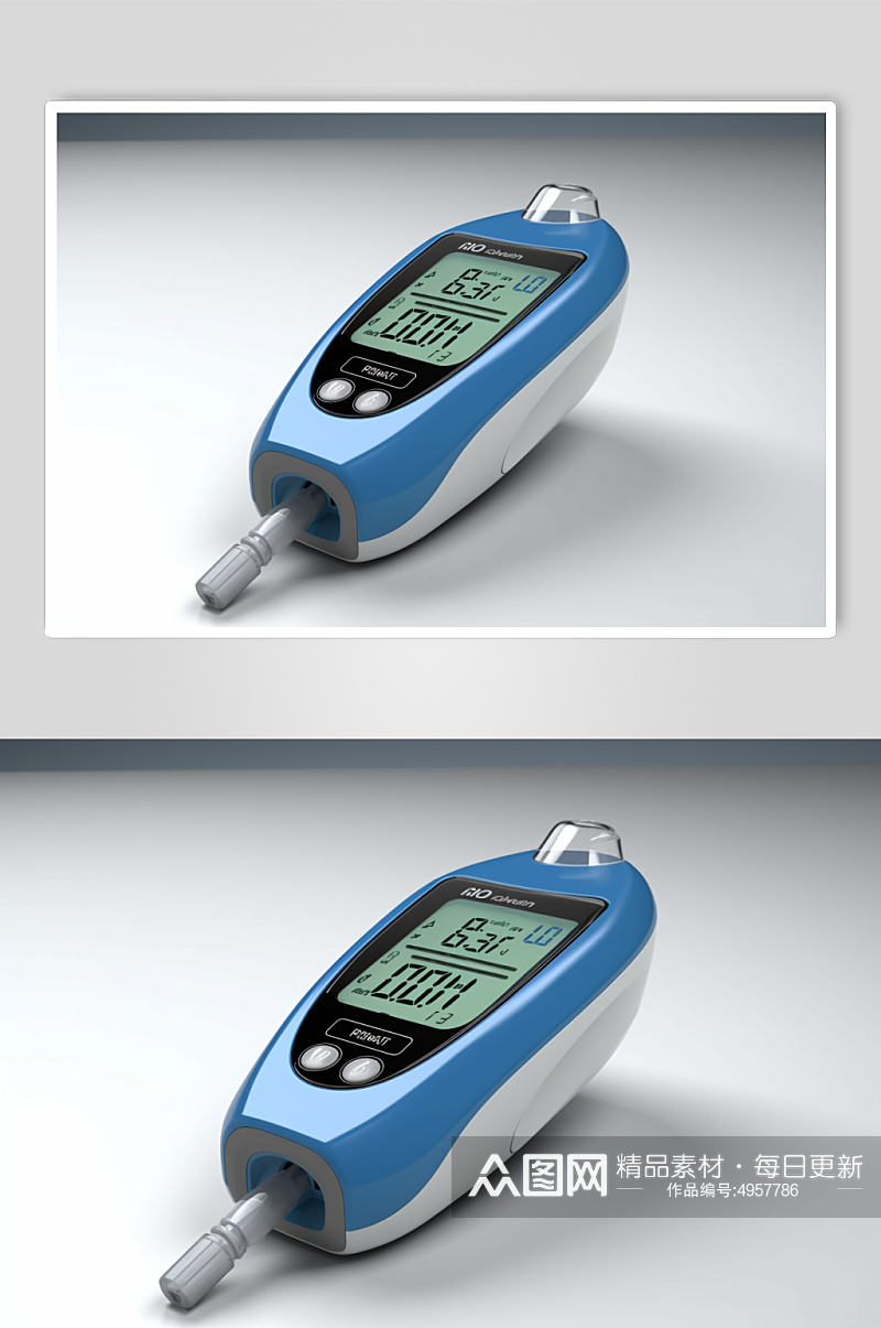 AI数字艺术血糖测量仪医疗仪器摄影图片素材