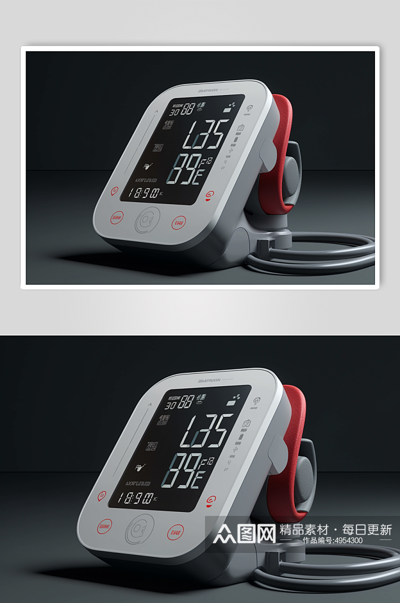 AI数字艺术高清血压计医疗仪器摄影图片素材