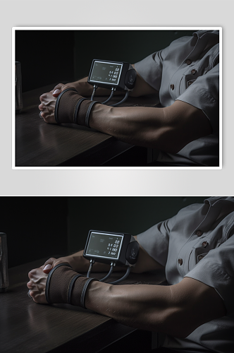 AI数字艺术高清血压计医疗仪器摄影图片