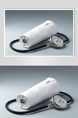 AI数字艺术清新血压计医疗仪器摄影图片
