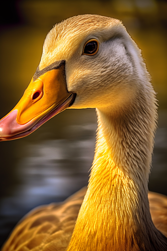 AI数字艺术呆萌鸭家禽动物摄影图片