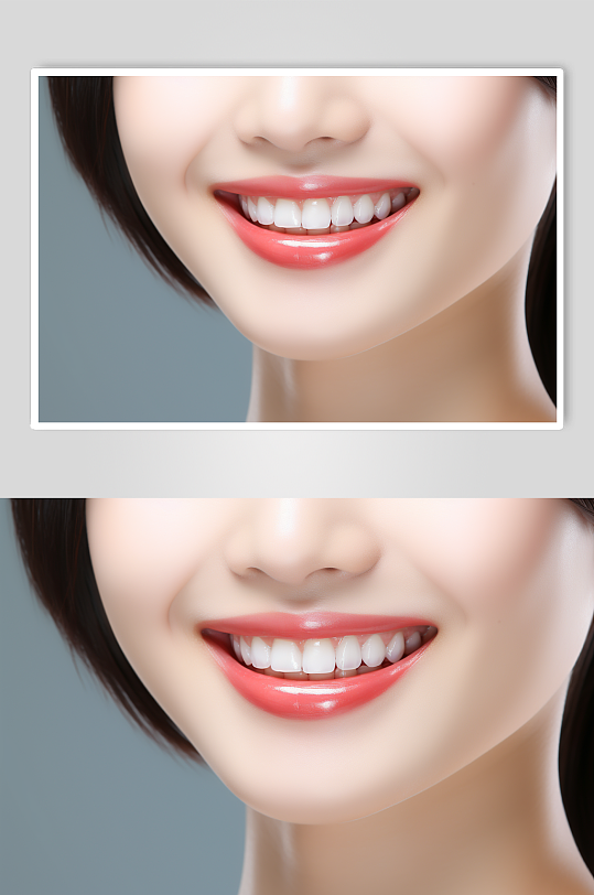 AI数字健康牙科牙齿和美丽笑容摄影图