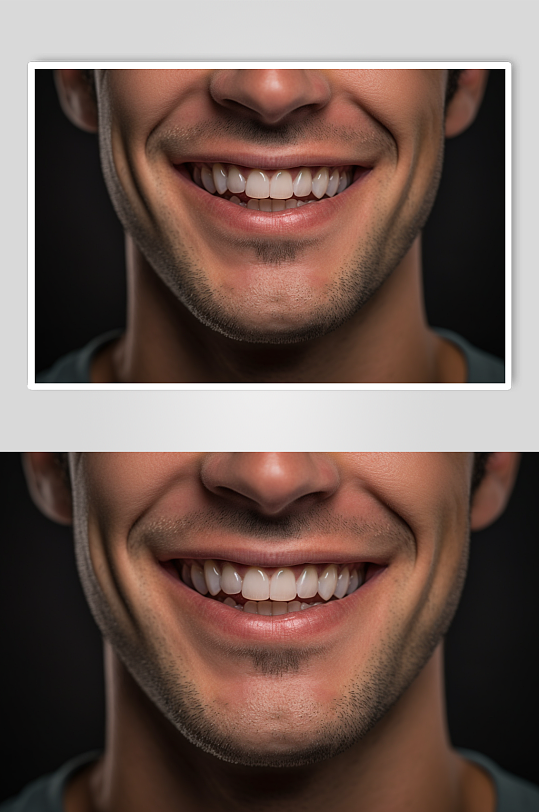AI数字健康牙齿和美丽笑容摄影图