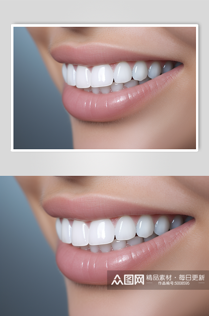 AI数字健康牙齿美丽笑容摄影图素材
