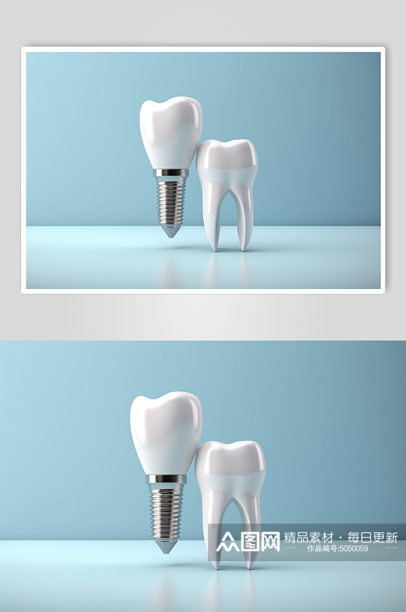 AI数字艺术医疗牙齿模型素材