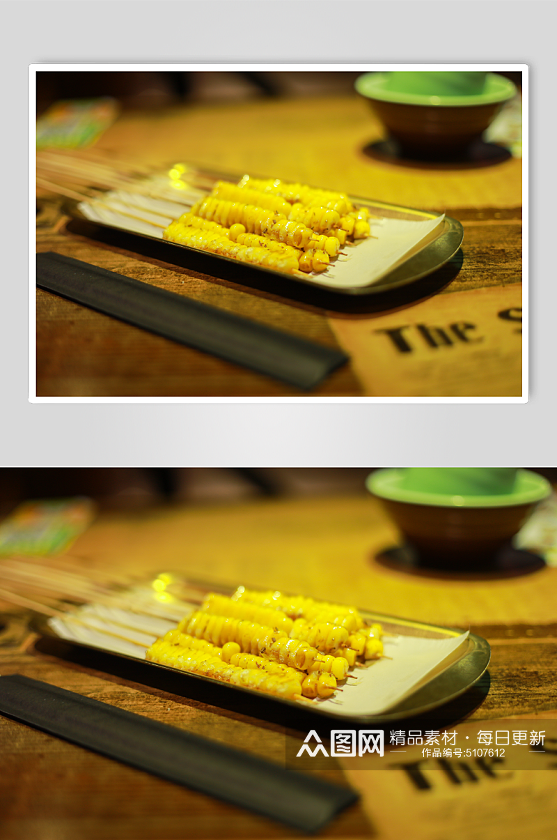 烤玉米鸭脚煲美食摄影图片素材