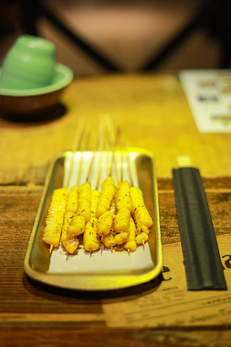 烤玉米鸭脚煲美食摄影图片