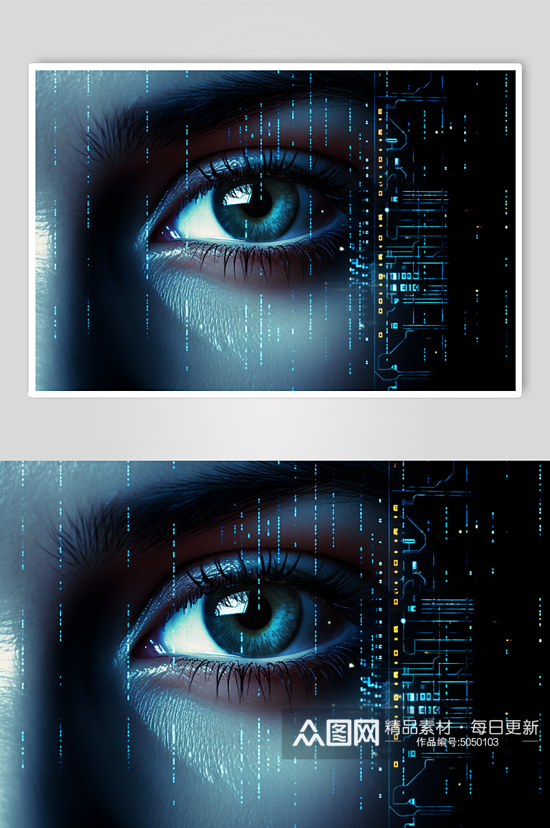 AI数字艺术医疗眼部图片素材