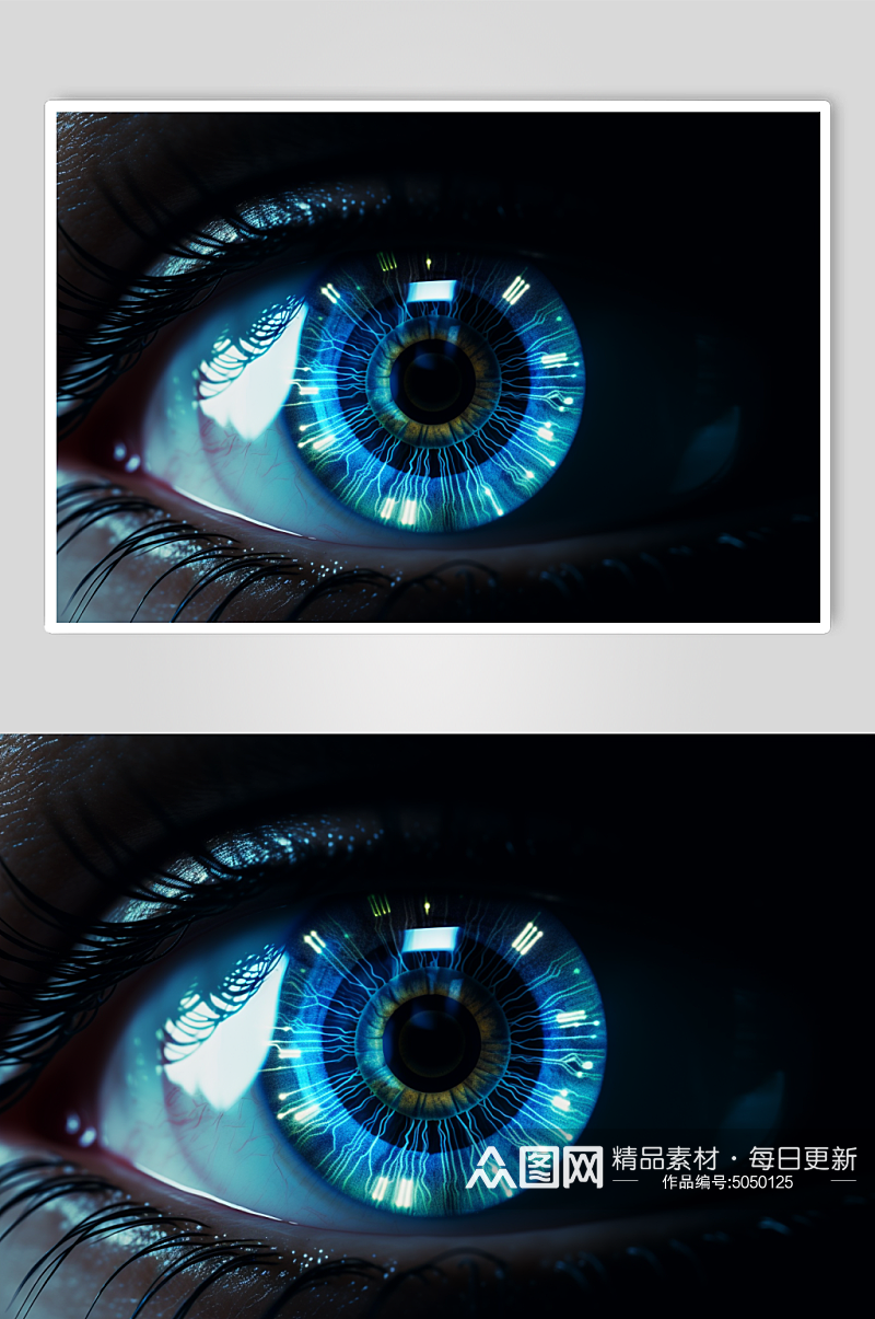 AI数字艺术医疗眼部图片素材