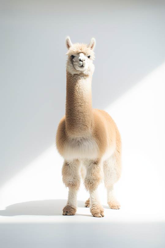 AI数字艺术可爱羊驼动物摄影图片-众图网