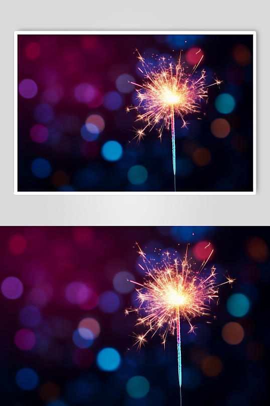 AI数字艺术烟花摄影图-众图网