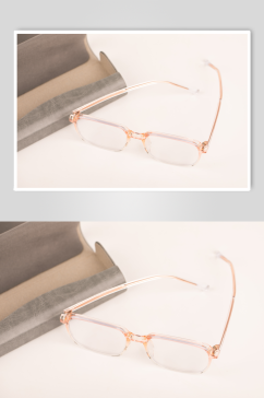 粉框眼镜预防近视眼镜配镜摄影图片