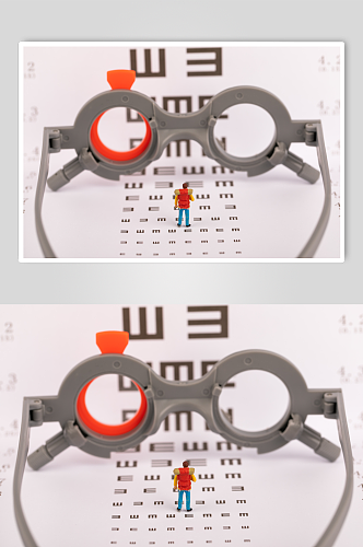 视力矫正器预防近视眼镜配镜摄影图片