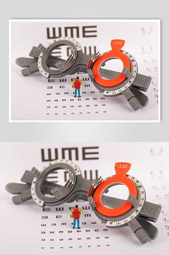 视力矫正器预防近视眼镜配镜摄影图片