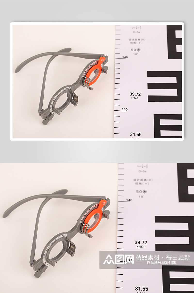 视力矫正器眼镜预防近视眼镜配镜摄影图片素材