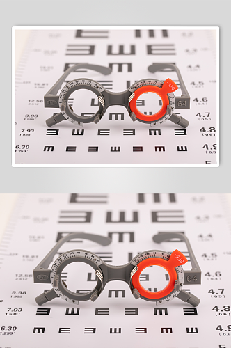 视力矫正器眼镜预防近视眼镜配镜摄影图片