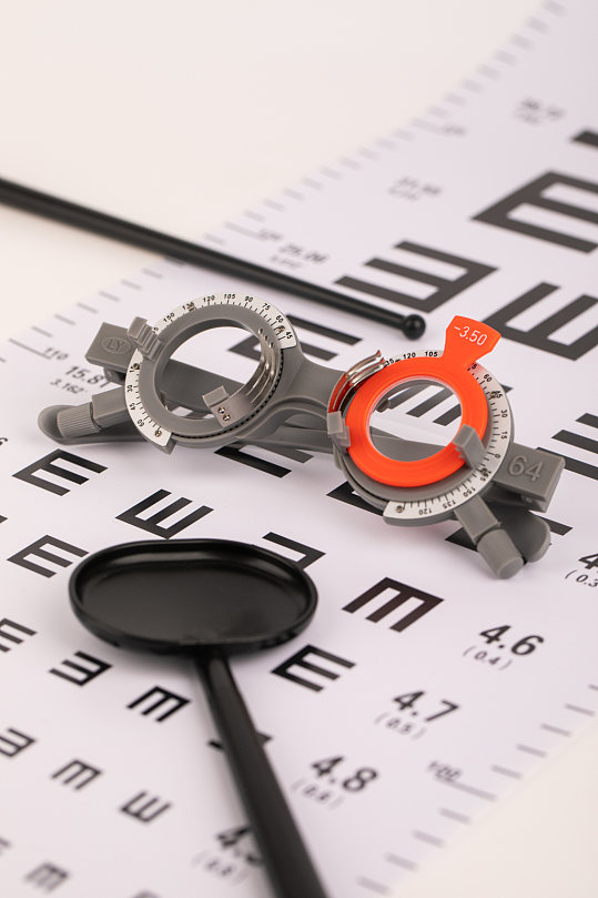 视力矫正器眼镜预防近视眼镜配镜摄影图片