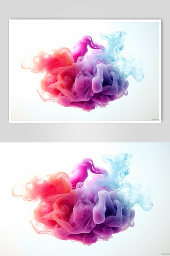 AI数字艺术手绘渐变彩色烟雾背景图片