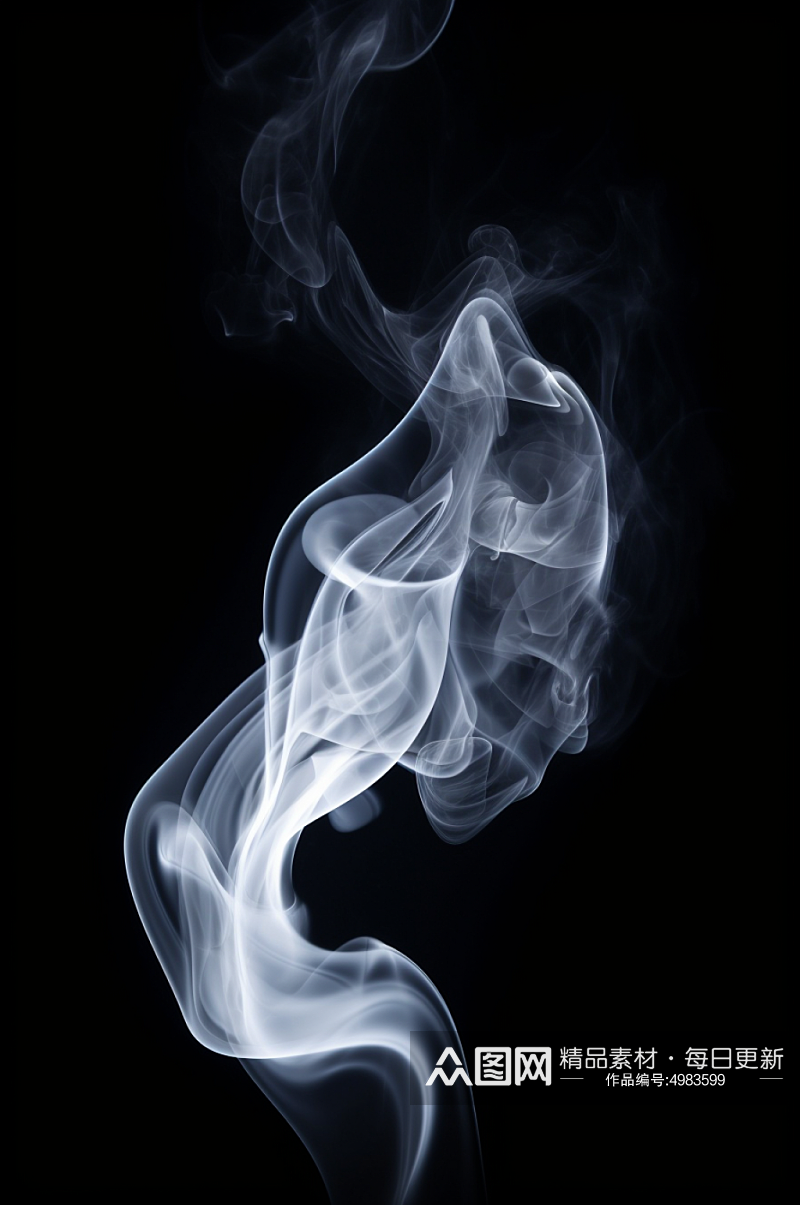 AI数字艺术简约烟雾水蒸气摄影图片素材
