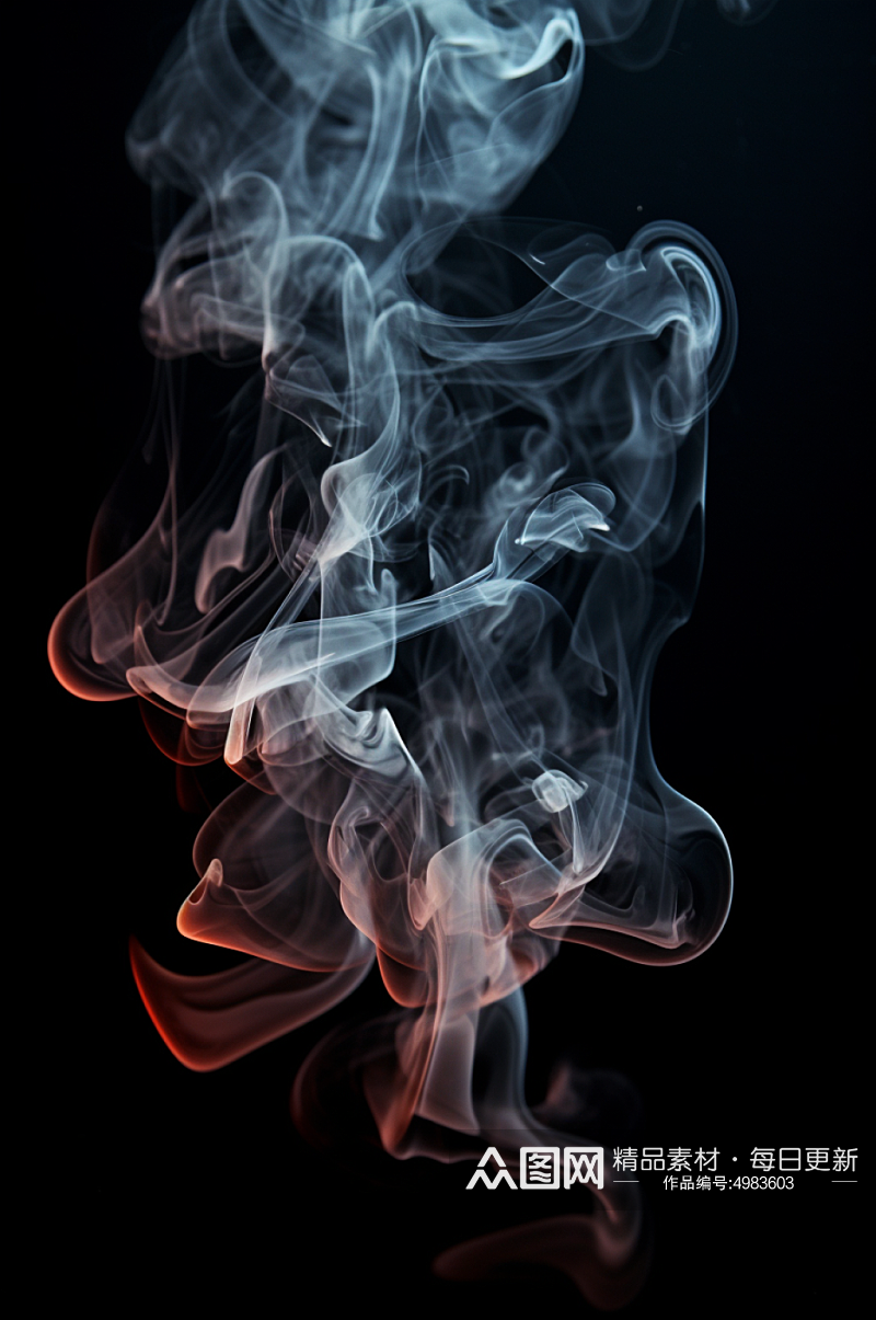 AI数字艺术简约烟雾水蒸气摄影图片素材