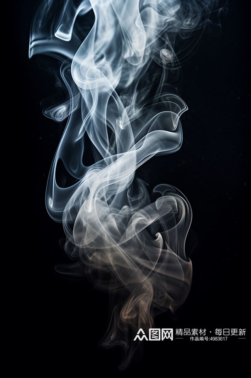AI数字艺术清晰烟雾水蒸气摄影图片素材