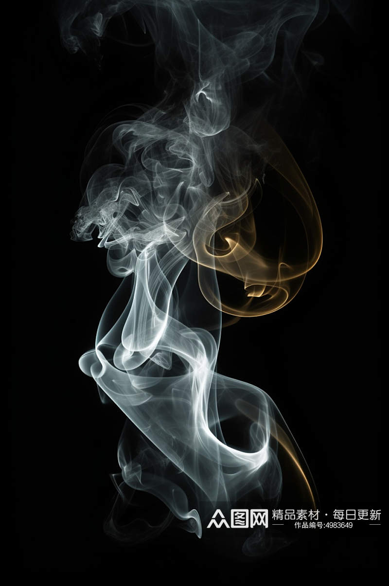 AI数字艺术极简烟雾水蒸气摄影图片素材