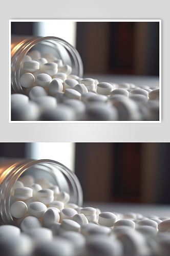AI数字艺术药片药品摄影图片