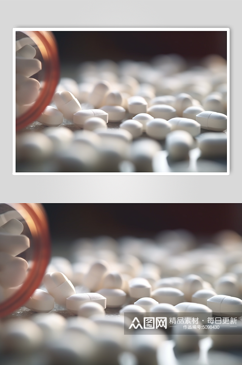 AI数字艺术药片药品摄影图片素材