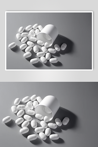 AI数字艺术药片药品摄影图片