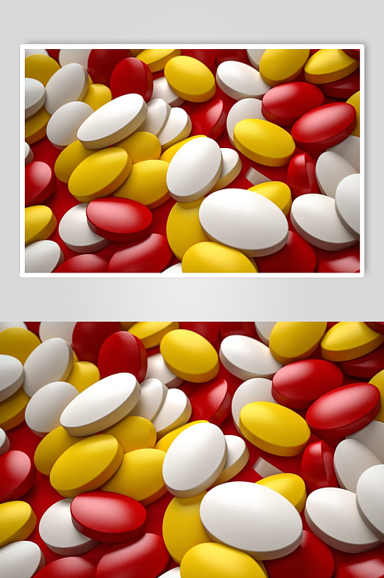 AI数字艺术药片药品摄影图片