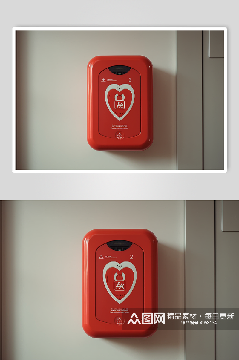 AI数字艺术AED医疗急救仪器摄影图片素材