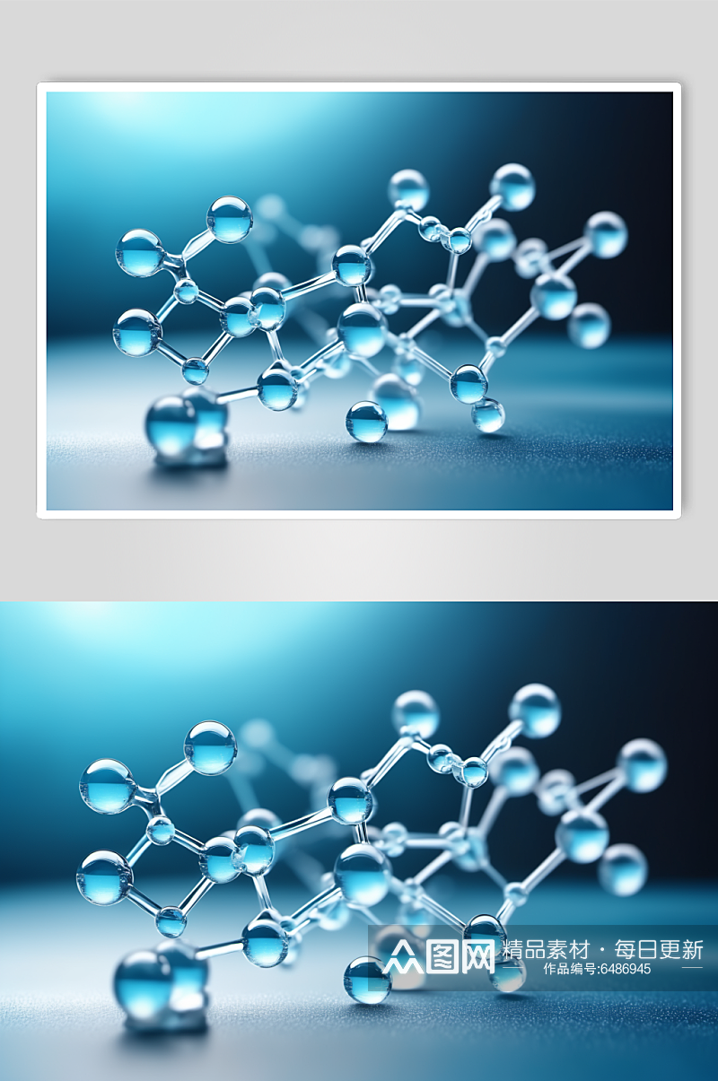 AI数字艺术医美液体泡泡分子3d医疗模型素材