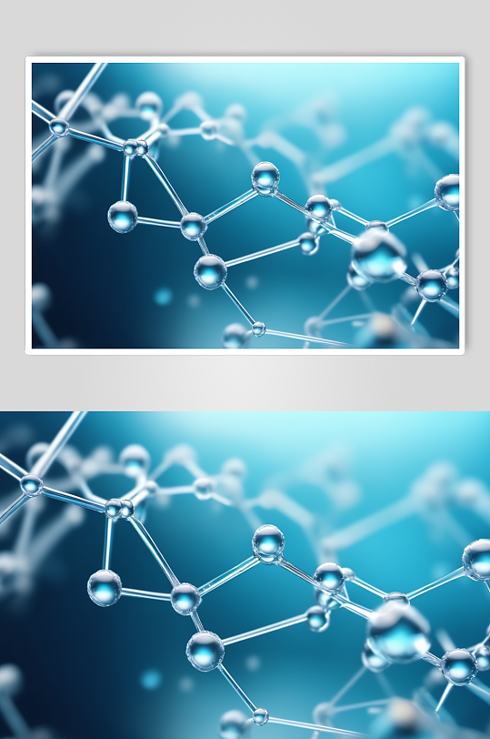 AI数字艺术医美液体泡泡分子3d医疗模型