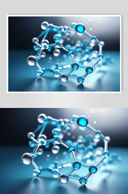 AI数字艺术医美液体泡泡分子3d医疗模型