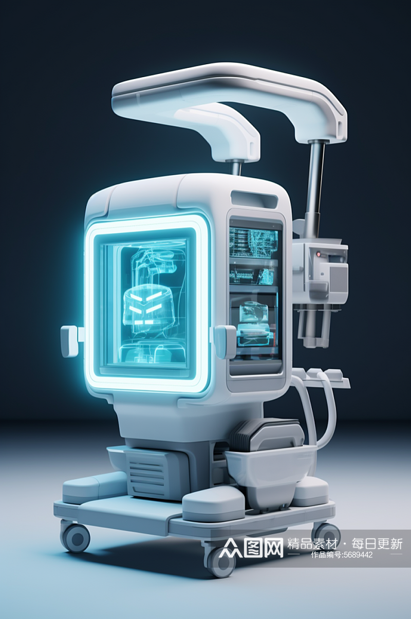 AI数字艺术医美机器模型图片素材