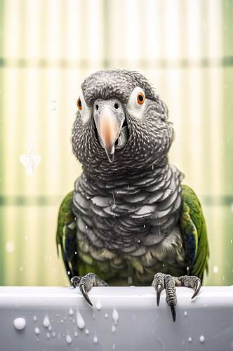 AI数字艺术高清可爱鹦鹉动物摄影图片