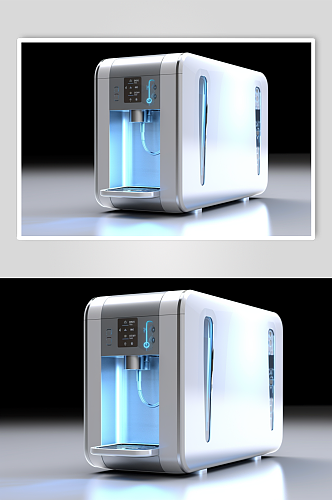 AI数字艺术清新电饮水机家用电器摄影图片