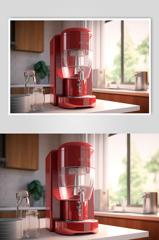AI数字艺术高清电饮水机家用电器摄影图片
